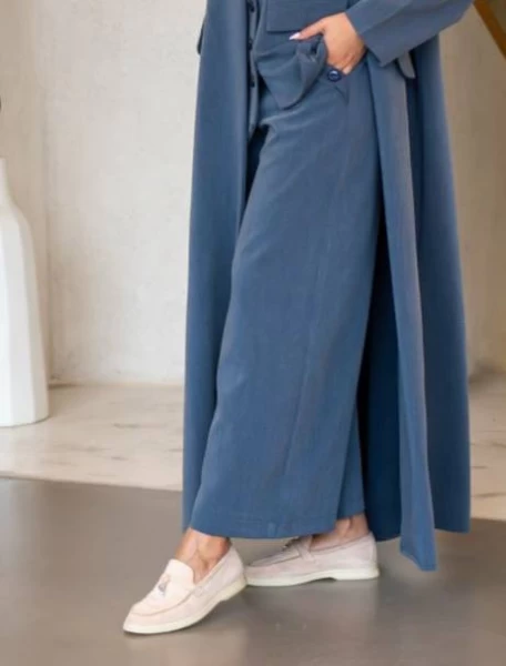 Blue Crepe Trousers IB1051  Blue